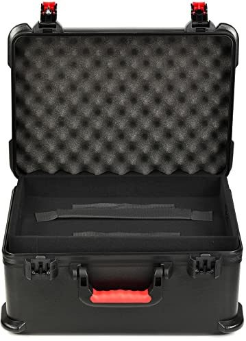 Gator Cases TSA Série ATA mallette en polyéthylène moulé pour 7 microphones sans fil avec 2 plateaux relevables pour les récepteurs, les sacs de ceinture et les accessoires. (GTSA-MICW7)