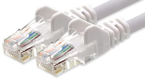 1aTTack.de 15m Cavo di Rete bianco - 1x - Cat.6 Ethernet Gigabit Lan RJ45 10 100 1000 Mbit s - Cavo Patch UTP compatibile con Cat.5 Cat.5e Cat.7 Cat.8 - bianco - 1x - 15m
