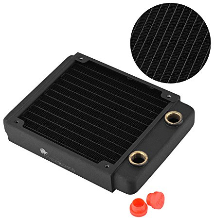 Richer-R Copper Radiator,Black Liquid Heat Exchanger Heat Sink Computer Water Cooling Kit With High Grade Copper Antioxidant Aurable (TSRP-BP120)