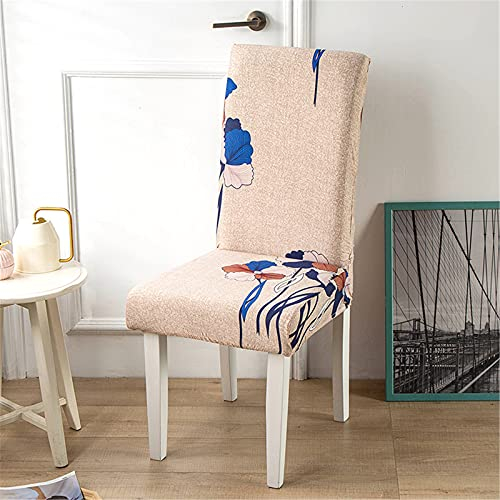 Universal Stuhlhussen Set Stuhlbezug Sitz Stretch Beschützer, Treer Blumen Abnehmbare Waschbar Stretch Stuhlhussen Für Stuhl Esszimmer Party Bankett Stuhldekoration (Beige,10 er Set)
