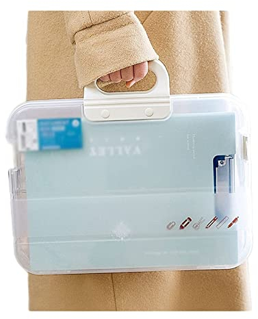 Mappe Schnellhefter Aktenordner Transparent Data Box Großkapazität Aufbewahrung Handtasche wasserdicht und weaster Kunststoff Sammelmappe (Color : C)