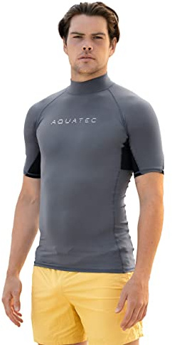 AQUATEC Rashguards pour Hommes - Manches Courtes ou Longues