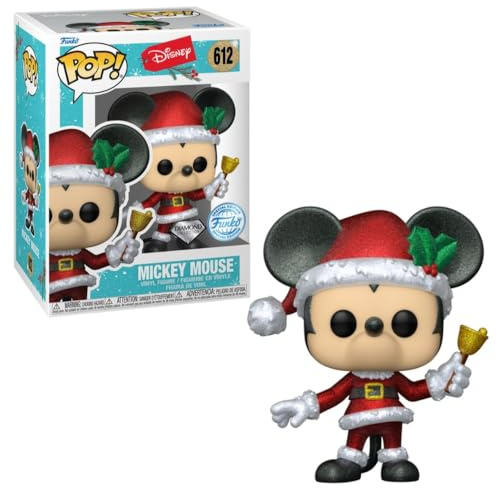 Funko Pop! Disney: Holiday - Mickey (DGLT) (Exc) 66438 - Sammelfigur aus Vinyl - Geschenkidee - Offizielles Merchandise - Spielzeug für Kinder & Erwachsene - Modellfigur für Sammler und Display