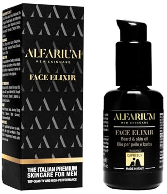 Alfarium Olio Barba Uomo & Balsamo Barba | Con Retinolo e Oli Naturali | Ammorbidisce, Nutre e Disciplina la Barba | Effetto Non Unto | Made in Italy