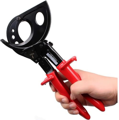 Jargrovs Kabelschneider mit Ratsche, Kabelschneider, HS-520A Ratschenschneider und Kabelschneider für 400 mm² Ratschen-Kabel, Heavy Duty Aluminium und Kupfer Ratchet Cable Cutter