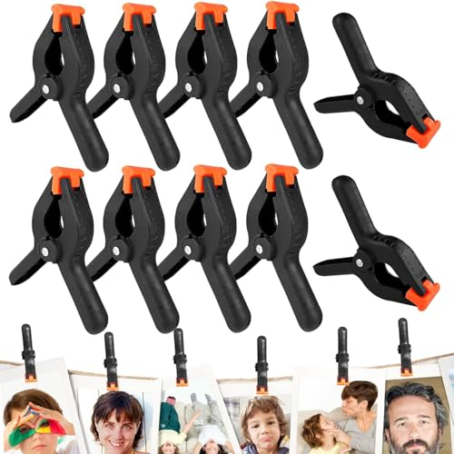 MagiSel 10 Stück 4 Zoll Hochleistungs Schwarze Nylon Federklemmen, Klemmzwingen schwerlaste, Plastic Spring Clips, Einhandzwinge Kunststoff, für Holzbearbeitung, DIY-Projekte, Fotostudios