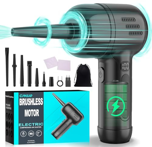 Elektrische Staubgebläse, ULtronics X 3 Gang-165000 PRM Druckluftspray PC Reinigung-10400mAh Akku Type-C Kabelloser Tastaturreiniger mit Komprimierter Luft für Laptop, Elektronik, Hausreinigung