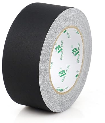 BOMEI PACK Cinta Adhesiva Mate de Tela 50mm*30m Resistente al Agua y Anticorrosión para Bolsos, Armarios y Ordenadores