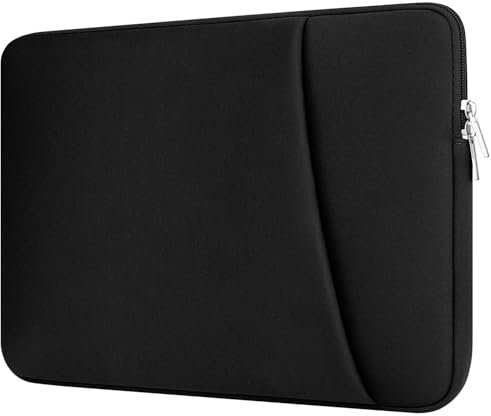 HEDUGO Custodia a Manica per Laptop con Tasca per Accessori Compatibile con MacBook Air/Pro da 13 a 14 Pollici Custodia Imbottita Protettiva Antiurto per Computer Pc Portatile da 13”a 14”, Nero