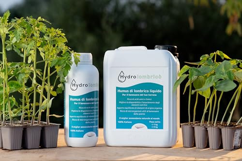 HydroLombricò - Humus di lombrico liquido per piante Orticole, Ornamentali e da Frutto - Consentito in Agricoltura Biologica (1, Chilogrammi)