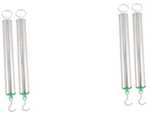 MUCKLILY 4pezzi Dinamometro Molla Cilindrico Metallo Strumento Di Esperimento Per Fisica e Meccanica Alta Precisione Per Misurazione e Massa Calibrazione Facile Per Dimostrazioni