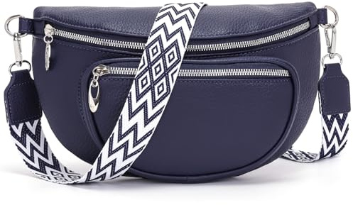 Snmoec bauchtasche damen umhängetasche damen mittelgroß crossbody bag Passende Handytasche schöne bauchtasche handtasche mittelgroß Dunkelblau