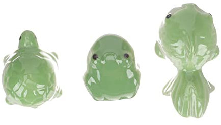 Milisten 3stücke Keramik Aquarium Dekoration Schwimmende Figurenset Schildkröte Frosch Goldfisch Für Teich Und Aquarium Als Heimdeko Und Geschenk Für Liebhaber