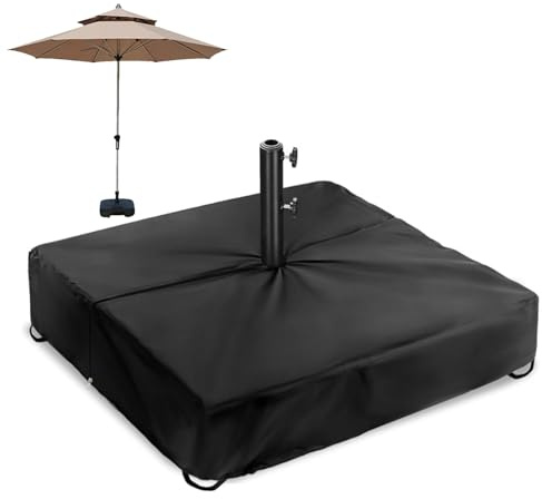 Umbrella Base Cover Square | Umbrella Stand Parts | Heavy Duty Waterproof Parasol Parts for Outdoor Patio, Backyard, Pool, Deck, Beach, Yard