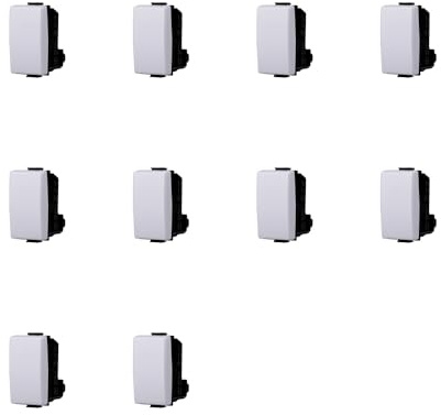 Elektronova Pulsante 1P 10A compatibile Bticino Matix Colore Bianco - Confezione 10 pezzi