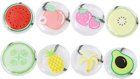 Veemoon Almohadillas Refrescantes para Ojos Gel de Frutas 8 Unidades Tamaño Estándar Alivio de Ojeras Bolsas para Hombres y Mujeres Cuidado Facial Verano