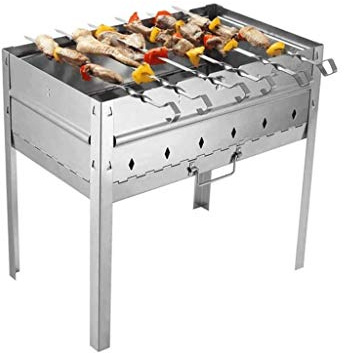 Griglia per barbecue, pieghevole, a carbonella, per esterni, patio, picnic, giardino, terrazza, campeggio, viaggi