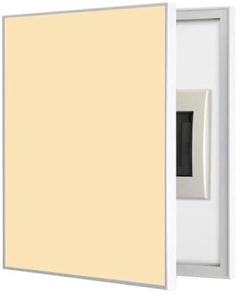Vibeo Cache Compteur Electrique Couvercle de Tableau Électrique avec Cadre PS, Couvercle de Panneau Électrique Uni, Couvercle de Boîte à Fusibles Rabattable pour la Maison(Yellow,16x24in/40x60cm)