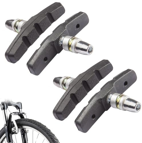 4 Paio Freni Bici, Pastiglie Freni mtb, Bike Pattini Freno 70mm V-Brake Gomma con Strumento di Installazione Nessun Rumore Durevole per Mountain Bike