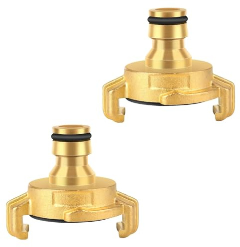 2 Tuyau D'arrosage Laiton Adaptateur Connecteur Tuyau Arrosage Raccord Tuyau Arrosage Raccord Rapide Tuyau Arrosage Adaptateur de Raccord Rapide en Laiton Pour Connecteur Enfichable Tuyau D'arrosage