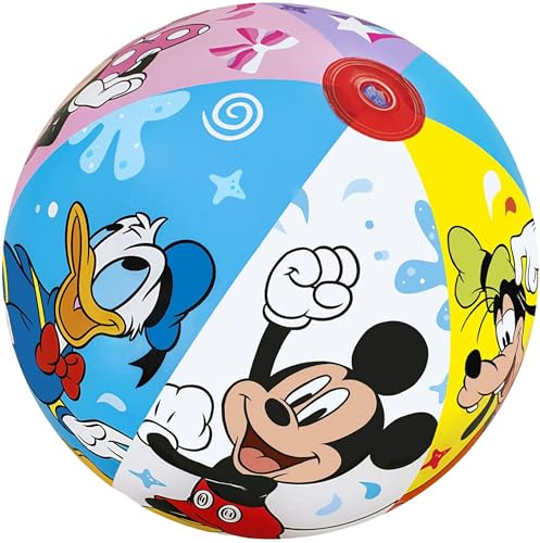 sarcia.eu Disney, Pelota Hinchable de Playa para NIÑOS, Pelota Grande para Piscina de 51 cm