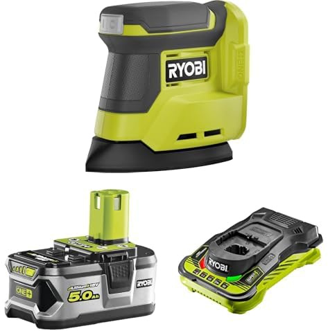 RYOBI RPS18-0 Palm Sander + 5ah Battery & Charger