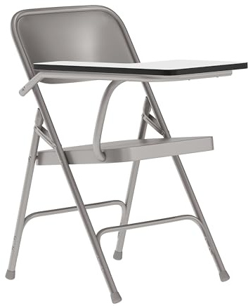 Flash Furniture Ralph Premium Steel Folding Chair with Right Handed Tablet Arm