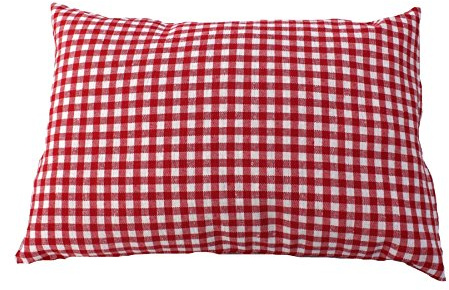 myZirbe Zirbenkissen rot kariert befüllt mit Zirbenspänen aus Zirbenholz 30x20 cm (Karo)