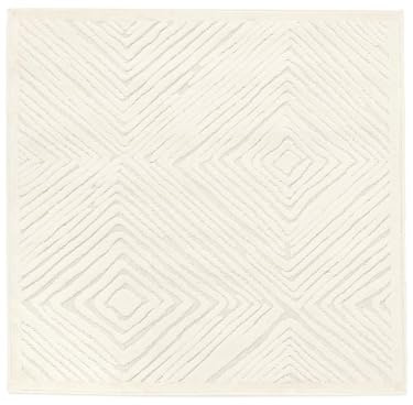 RugVista Tuscany Teppich, 200 x 200 cm, Cremeweiß | Moderne, Quadratisch, Niedriger Stapel, Nur chemische Reinigung, Oeko-Tex 100