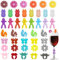 Furuising 42 Pièces Marque Verre en Silicone, Réutilisable Marque-Verres, Colorés Marqueur Verre, Coupe Identificateurs pour Fête Bar Maison Restaurant Diverses Tasses Décoration
