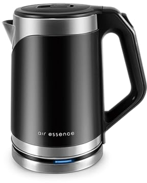 Bouilloire Electrique Air Essence AromaTi Black, 1500W, capacité 2L, Noir, kettle, Bouilloire Élégante en Acier Inoxydable 304, Bouilloire Electrique Temperature Reglable, bouilloires électriques