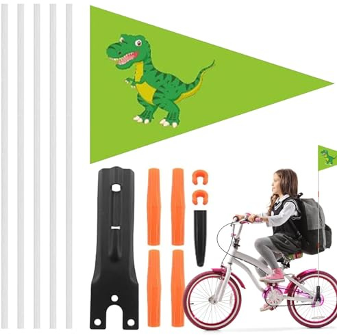 Sicherheitsfahne für Fahrrad, Fahrradfahne, Fahrradfahne für die Sicherheit der | Höhenverstellbare Außenfahnen für Roller, Spielzeugautos, Dreiräder, Sessel