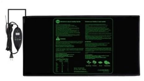 RLVYTA heizmatte 3 Größen wasserdichtes Heizkissen mit 20℃-45℃ digitalem Thermostatregler für die Keimung von Hydrokultursämlingen Pflanzen Heizmatte(Large 121x52cm)