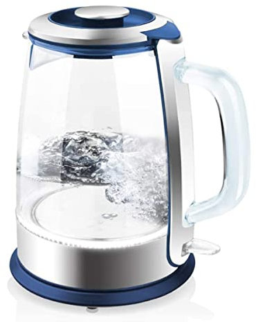 Hervidores, Hervidor De Vidrio De 1,5 L, Hervidor De Agua Ecológico De 1850 W con LED Iluminado, Caldera De Agua Inalámbrica Sin Bpa Con Tapa Interior De Acero Inoxidable, Adecuado Para Salidas