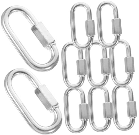 10Pcs Heavy Duty Quick Link Chain Carabiner Clips for Hammocks Rock Climbing and Swings Easy Installation and Removal Versatile Durable Connectors
