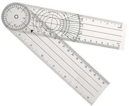 Pvc Medizin Goniometer Winkelmesser für Klare, Genaue Messung | Medizinische Bewertung und Erholung nach Operationen, Kunststoff Ausführung, Präzise Skalierung