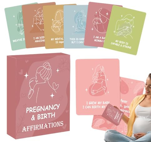 Biglietti di conferma della gravidanza, 50 pezzi, biglietti di conferma della nascita, ponte di ispirazione, affermazioni quotidiane spirituali per la mamma, lavoro di compleanno, mamma