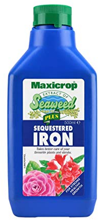 Maxicrop PPSI61L Sequestered Iron, 1L - Iron Infused Natural Seaweed Extract - Protects Against Yellowing - Supports Growth In Difficult Soil Conditions - Plant Nutrition, Blue