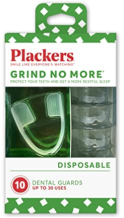 Plackers Grind No More Zahnschutz für Zähneknirschen, Blau, 10 Stück