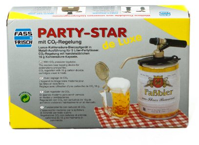 Fass-Frisch Soda Maker 'Party-Star de Luxe' – Impianto in metallo per fusti da 5 l con regolazione CO²