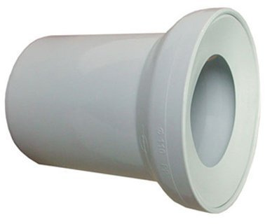 150mm Long White WC Toilet Waste Water Straight Pan Connector Soil Pipe 110mm