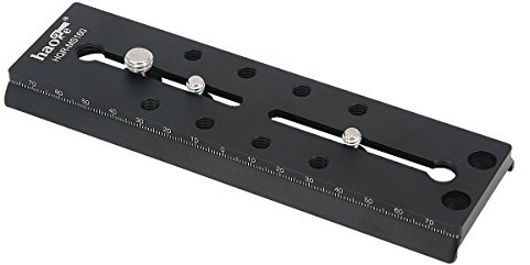 Haoge HQR-MS160 160mm Rapid Connect Long Sliding QR Quick Release Plate for Manfrotto MVH500AH MVH500A MVH502AH MVH502A 501HDV 503HDV 504HD 509HD 526 577 701HDV Q5 Tripod Fluid Video Head