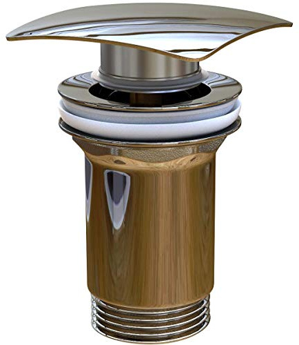 Waschbecken24 Universal Ablaufgarnitur P7 Ablaufventil Pop Up Ventil für Waschbecken Badezimmer Gäste WC (Kappe Vierkant 66x66mm)