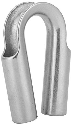 Dedales de Cable de Cuerda Aparejo Dedal de Tubo de Acero Inoxidable para Accesorios de navegación de Cuerda de cabrestante(10mm-PC 1)