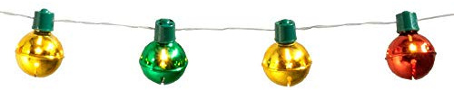 Boland 13447 - LED-Lichterkette Weihnachtsglocken, Länge 140 cm, Batterietyp 2xAA, Dekoration, Karneval, Mottoparty, Weihnachten