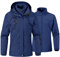 YSENTO Damen 3-in-1 Skijacke Winter Fleecejacke wasserdichte Winddichte Warme Funktions Outdoor Softshell Jacke mit Abnehmbarer Kapuze(Marine,2XL)