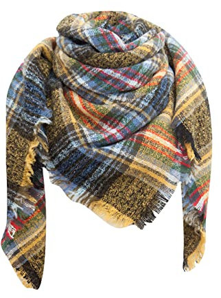 Zilosconcy Schal Damen Herbst Beige Cashmere Schal Herren Hellblau Strickschal Xxl Beige Loop Schal Damen Grün Blau Winterschal Damen Kuschelig Wolleschal Deckenschal Halstuch Scarf Herbstschal