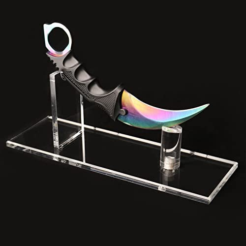 WANLIAN Messerständer, Acryl-Messerständer, 360°-Rundumanzeige, transparent, schwarz, 1 Packung