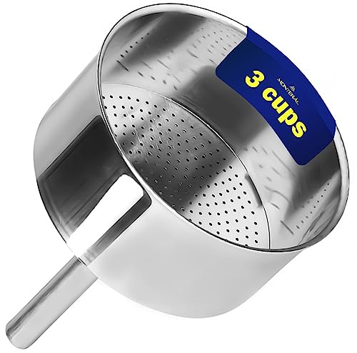 MONTERAL Aluminium Funnel for 3 Cup of the Italian Coffee Maker for Bialetti Moka Pot - Warranty 10 Years