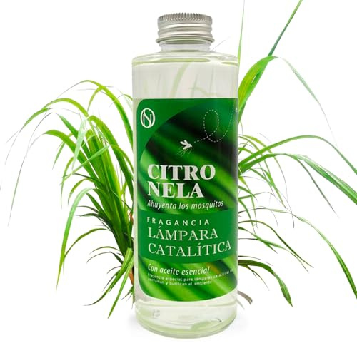 Fragancia para Lámpara Catalítica Aroma Citronela (500ml) - Elimina malos olores e impurezas, perfuma y limpia. Compatible con todas las lámparas catalíticas.